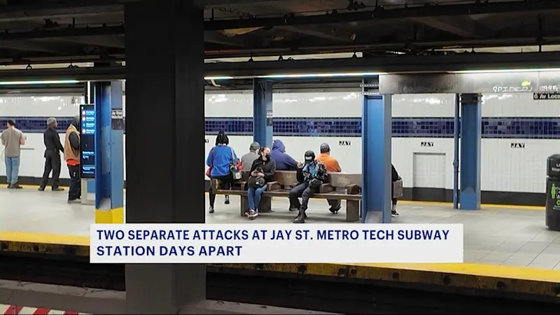 Story image: Commuters on edge after another man attacked at Jay Street station, days after deadly assault