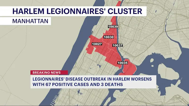 Story image: 3rd person dead from Legionnaires in Central Harlem, says NYC Health Department