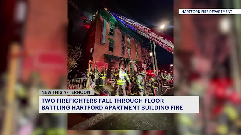 Story image: Two firefighters hurt battling Hartford apartment fire