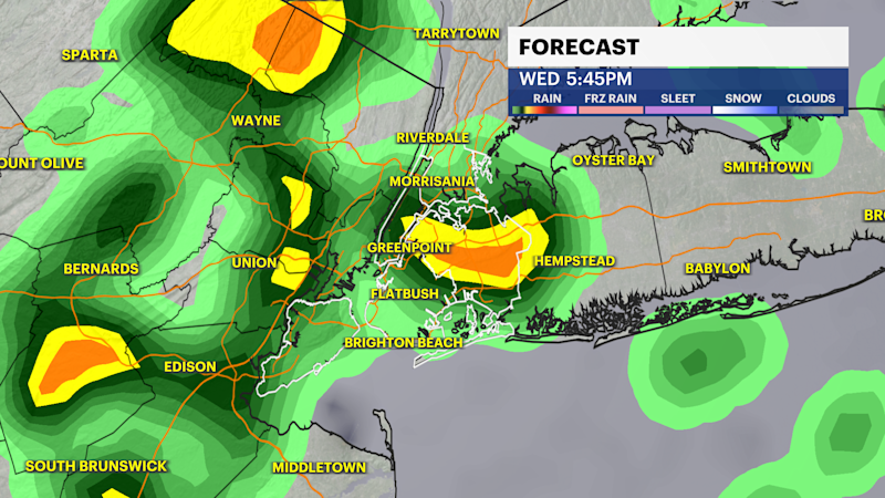 Story image: Scattered showers, cool and breezy conditions in Brooklyn