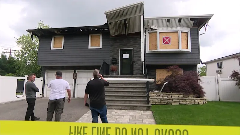 Story image: Seaford home damaged in April fire partially collapses