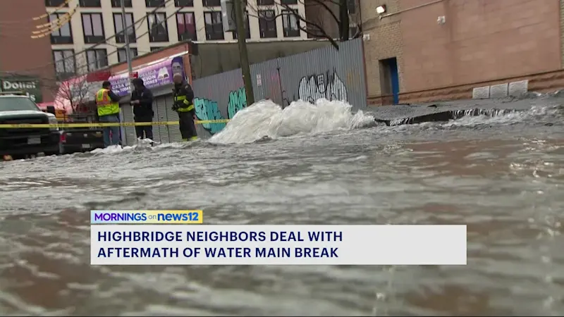 Story image: Water restored following water main break in Highbridge; icy roads remain in area