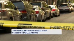 NYPD: 2 teens stabbed in Williamsburg, search on for 2 teen suspects 