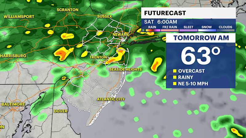 Story image: Unsettled weekend with periods of rain