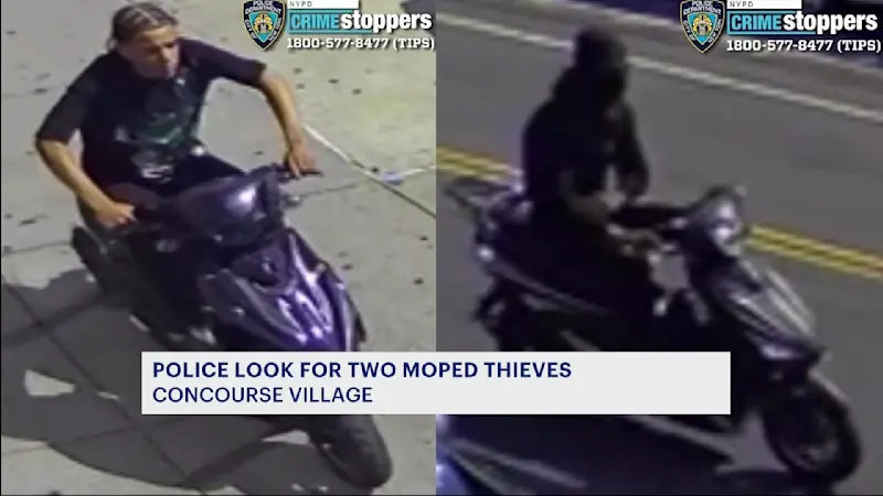 Story image: 2 men sought in Concourse Village moped robbery