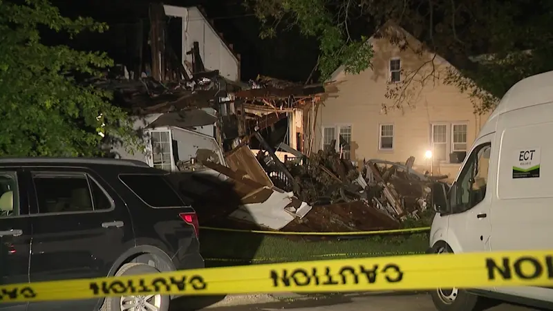 Story image: Explosion destroys North Plainfield home as first responders battle flooding