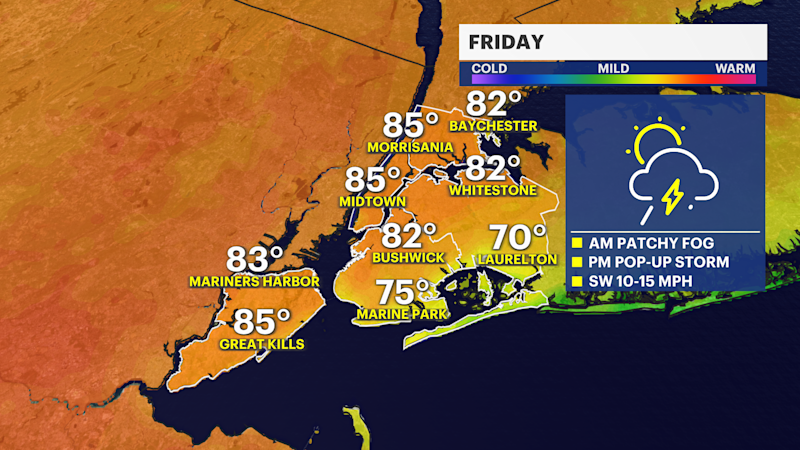 Story image: Rounds of rain and storms on the way to The Bronx
