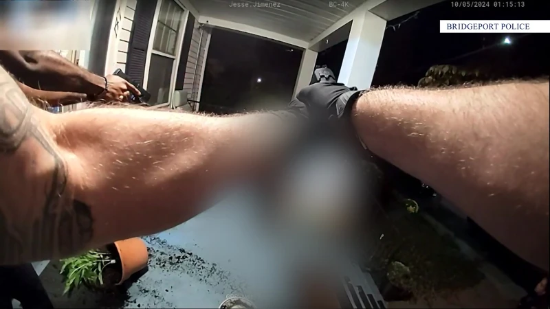 Story image: Officials release body cam video showing Bridgeport police-involved shooting, stabbing