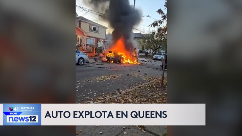 Story image: Univision 41 News Brief: Auto explota en Queens