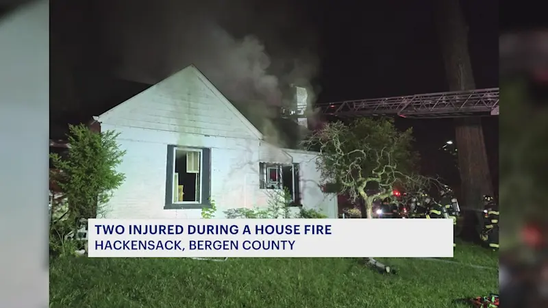 Story image: Officials: 2 injured in Hackensack house fire