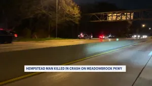 Police: Hempstead man killed in 3-car crash on Meadowbrook Parkway