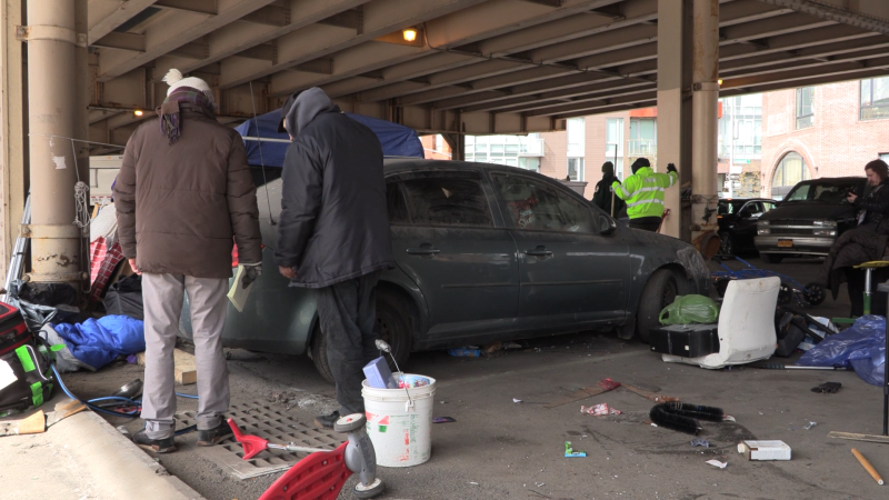 Story image: Homeless New Yorkers sue NYC over encampment sweeps