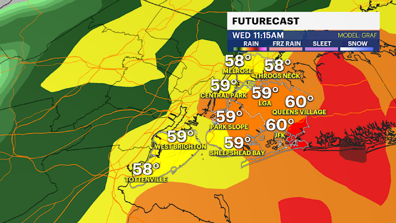 Story image: Warm weather lingers in Brooklyn; cooler air arrives midweek