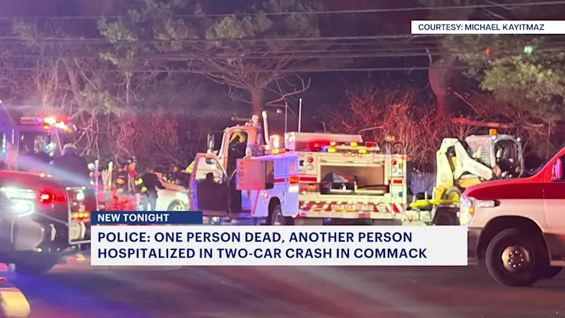 Story image: 1 killed, 1 injured in crash involving National Grid vehicle in Commack
