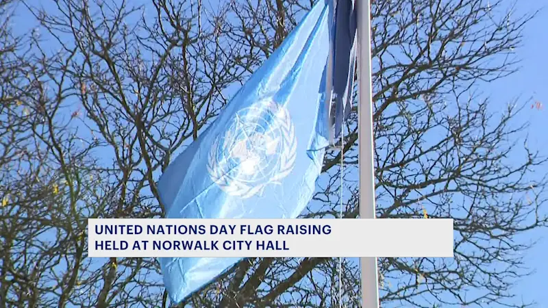 Story image: United Nations holds 80th anniversary flag raising event in Norwalk