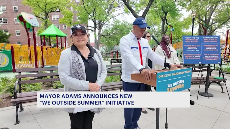 Story image: Mayor Adams unveils renovated playgrounds at Kingsborough Houses