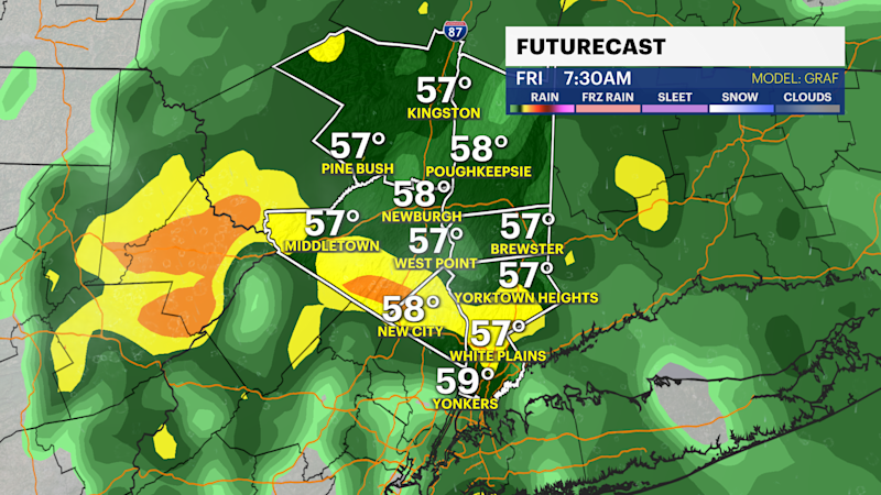 Story image: STORM WATCH: Heavy morning rain before windy, chilly afternoon in the Hudson Valley