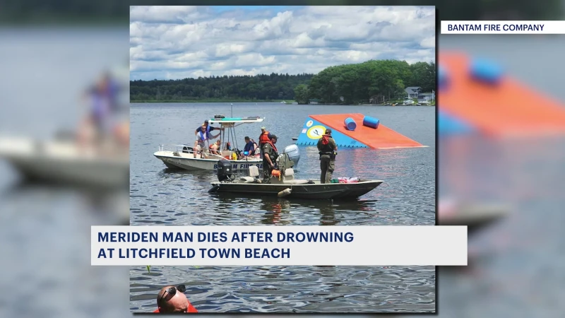 Story image: Officials: Meriden man dies following Bantam Lake rescue of distresses swimmers