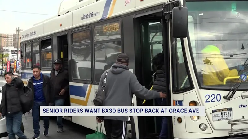 Story image: Senior riders want BX30 bus stop back at Grace Avenue