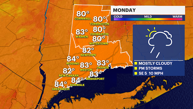 Story image: Hot, humid and stormy week ahead in Connecticut