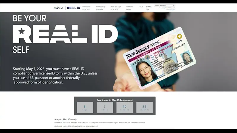 Story image: NJ residents scramble to make appointments as Real ID deadline nears