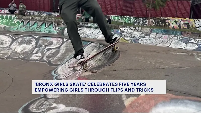 Story image: 'Bronx Girls Skate' marks its 5th year at River Avenue Skate Park