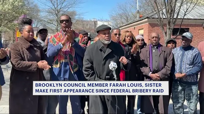 Story image: Council Member Farah Louis, sister make first public appearance since federal investigation revealed