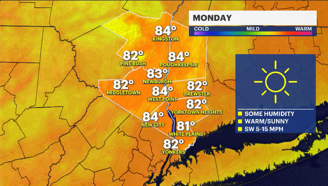 Story image: Summer-like weather until midweek in the Hudson Valley
