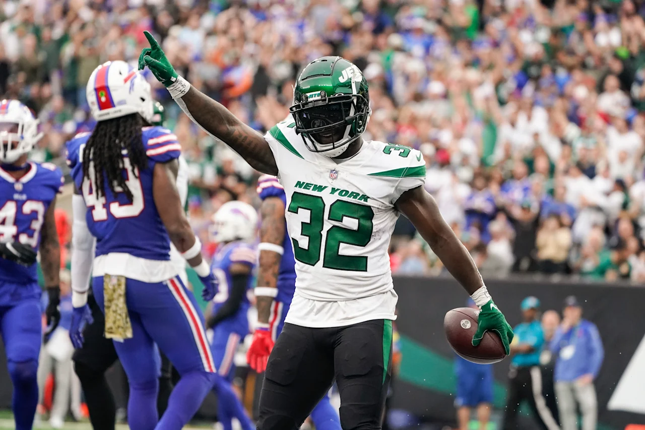 Jets running back Michael Carter