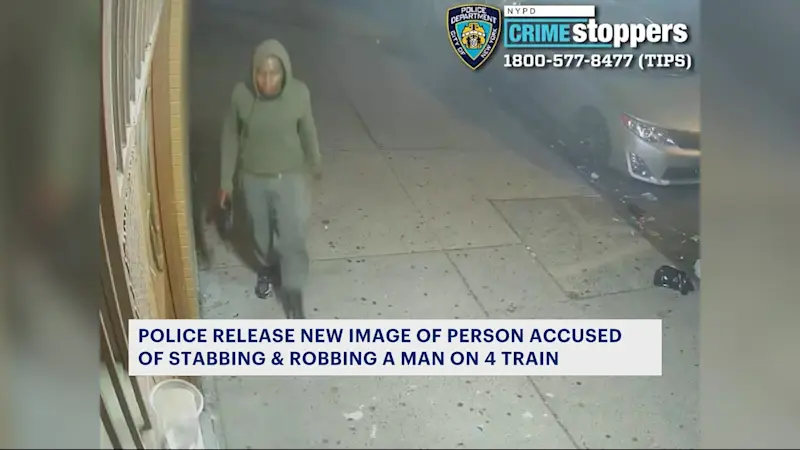 Story image: NYPD releases new images of person wanted in Highbridge train station stabbing, robbery