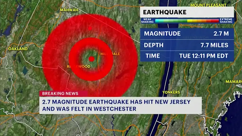 Story image: Stony Brook University professor breaks down Tuesday's magnitude 2.7 earthquake