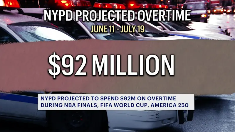 Story image: NYPD expected to spend $92M in overtime during NBA finals, FIFA World Cup, America 250