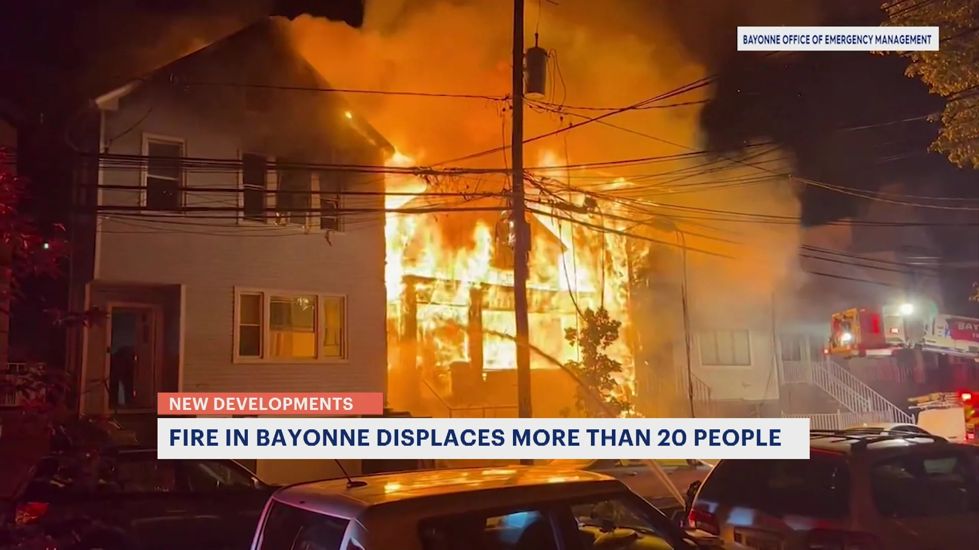 Officials: 3 homes torn down following fast-moving fire in Bayonne; 20+ displaced