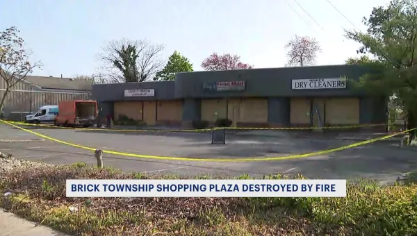 Cleanup underway at Brick Township shopping plaza damaged by fire