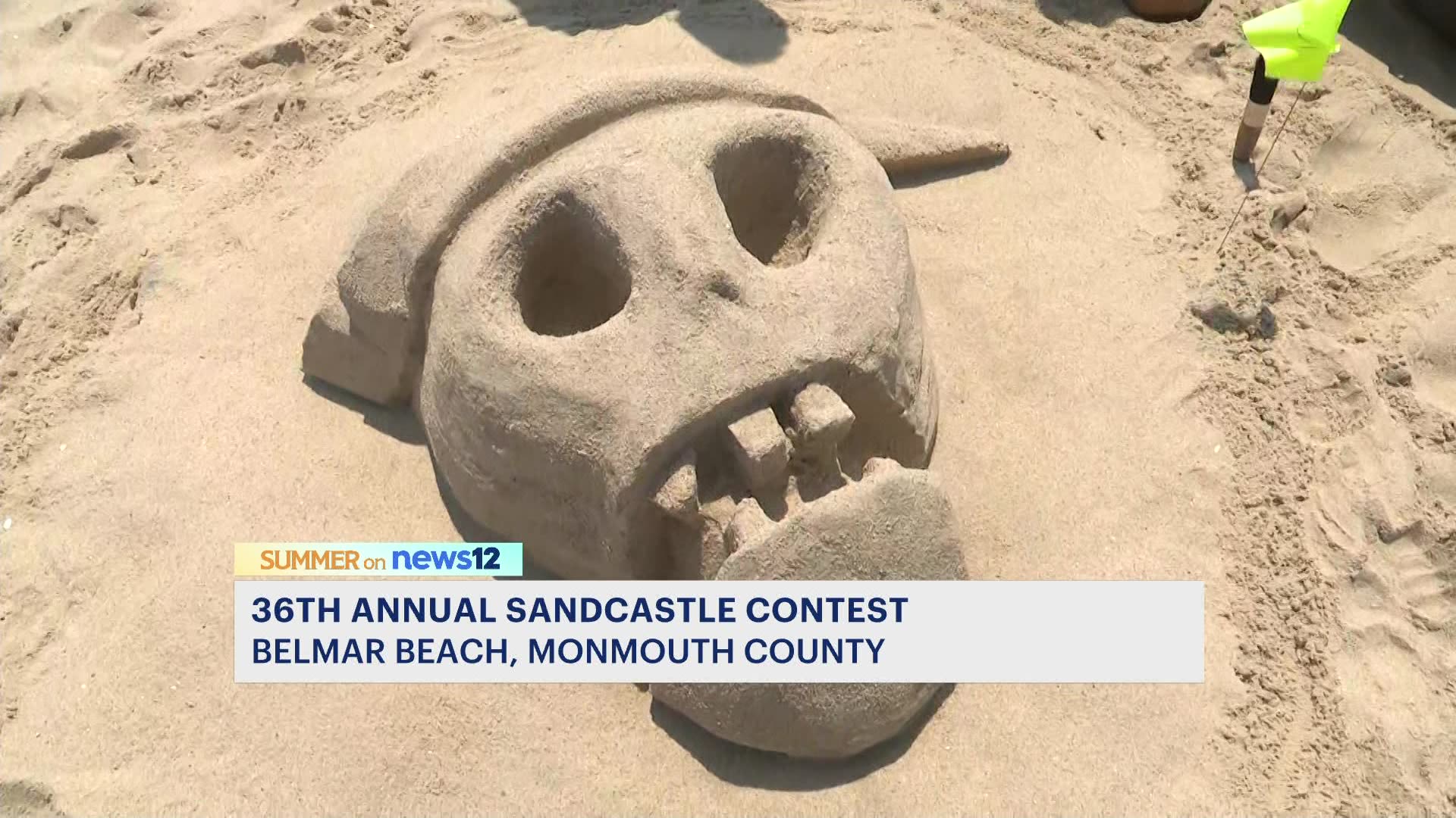 Hundreds take part in popular Belmar sandcastle contest