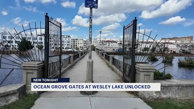 Story image: Officials decide to unlock gates to Ocean Grove along Wesley Lake bridges