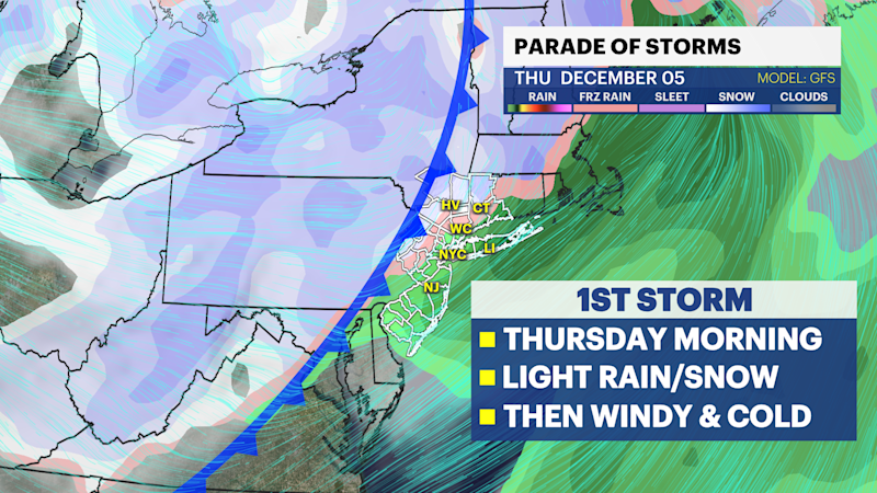 Story image: STORM WATCH: The outlook for December is stormy. Here is an early look