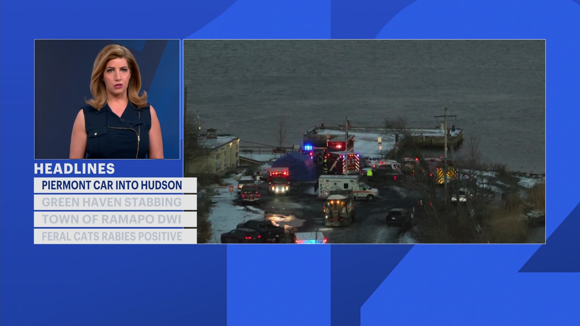 Piermont Village police Car that plunged into the Hudson River was