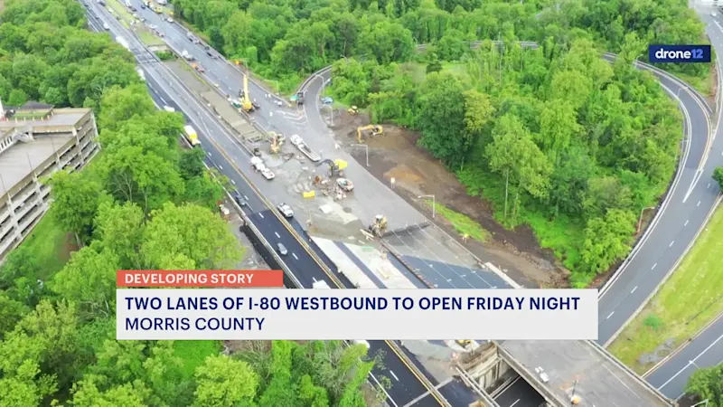 Story image: DOT: 2 westbound lanes on I-80 in Wharton to reopen Friday, weather permitting