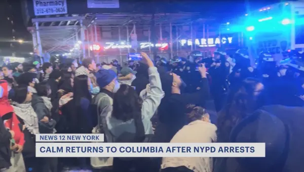 Calmer atmosphere returns to Columbia University as NYPD clears protesters