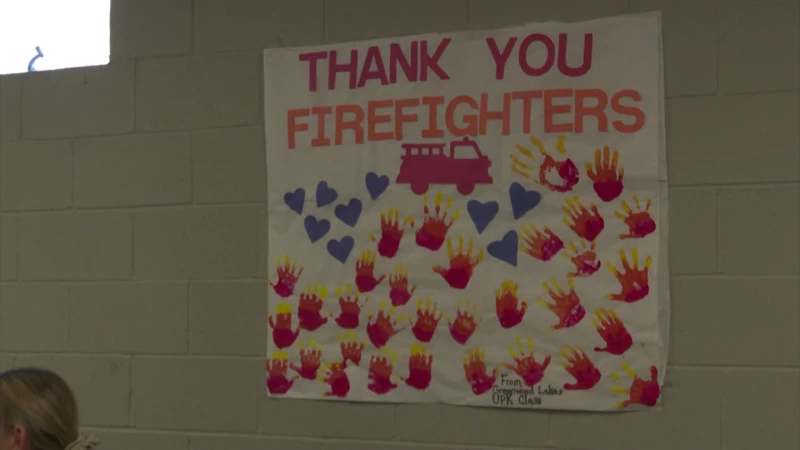 Story image: Firefighters working Greenwood Lake wildfire get morale boosts at every turn