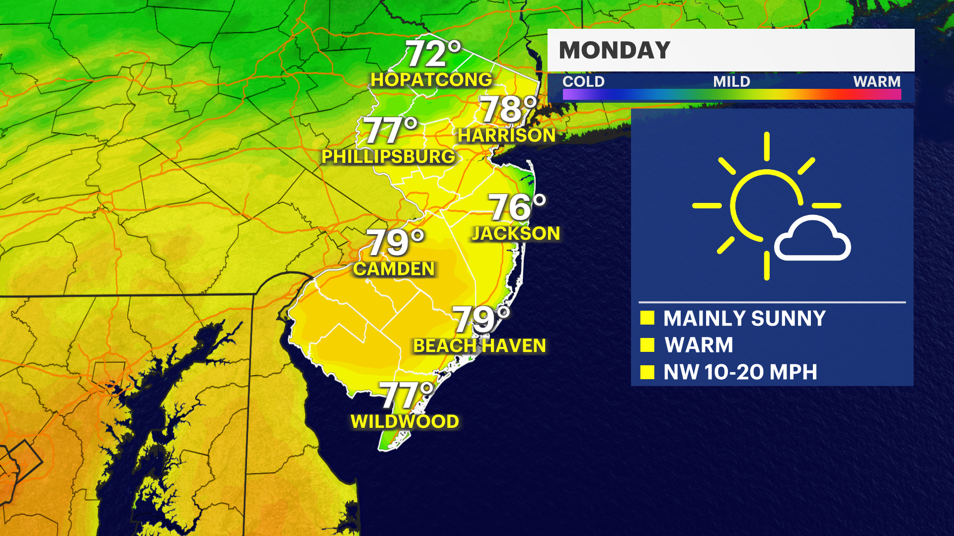 STORM WATCH Isolated storms possible in New Jersey