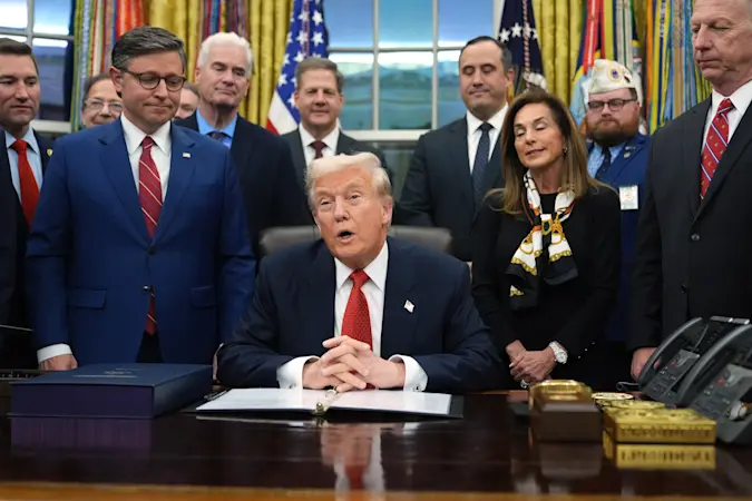 Story image: President Trump signs government funding bill, ending shutdown after a record 43-day disruption