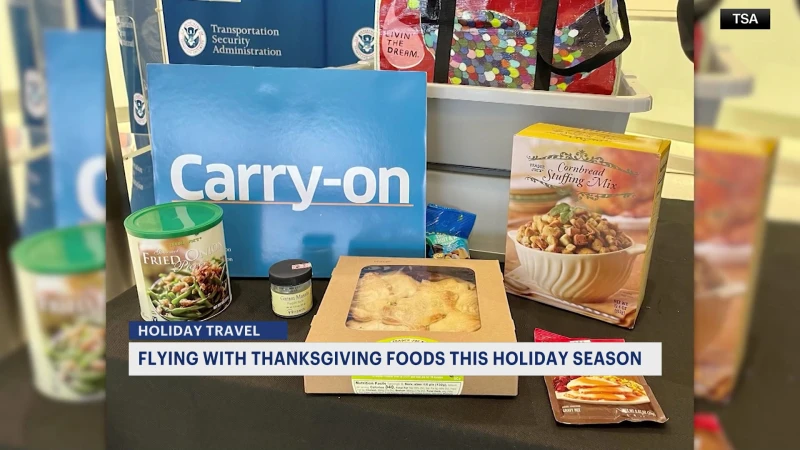 Story image: TSA says you can fly with your favorite Thanksgiving foods, but there are some restrictions