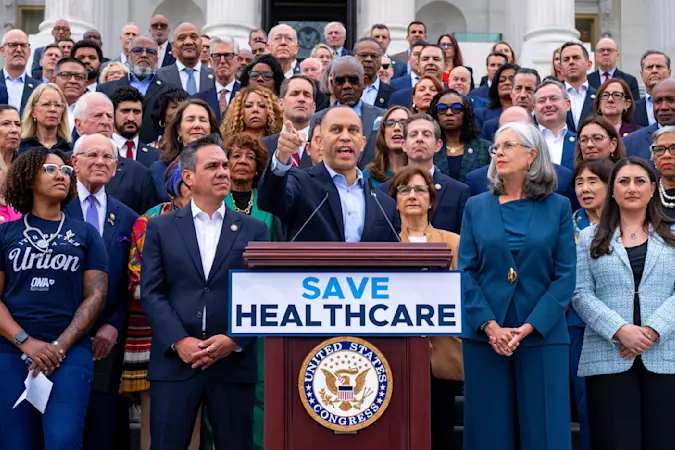 Story image: Democrats vote down GOP funding bill, putting government on path to shutdown