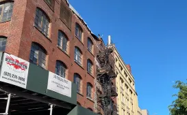 FDNY: Portion of roof collapses onto sidewalk in Williamsburg