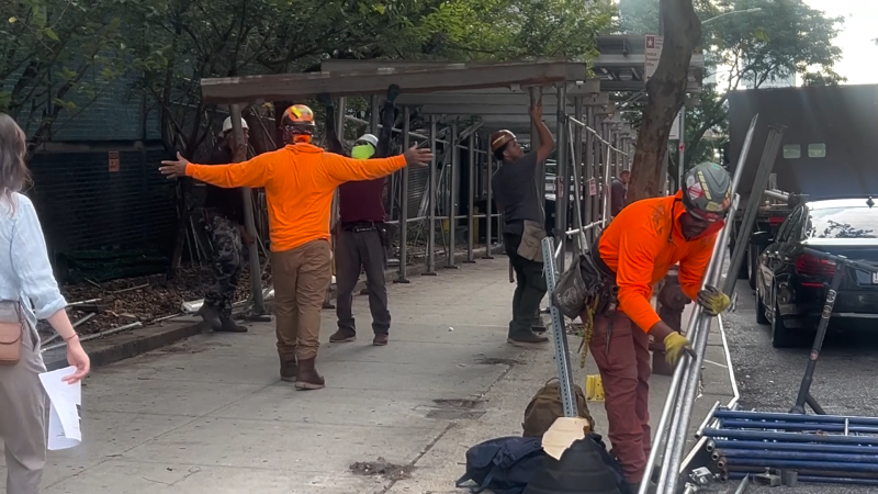 Story image: Mayor's office initiative looks to clear NYC streets of scaffolding, sidewalk sheds