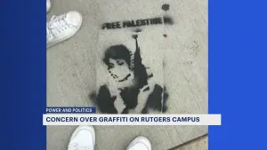 Graffiti of Palestinian hijacker Leila Khaled found spray-painted at Rutgers University
