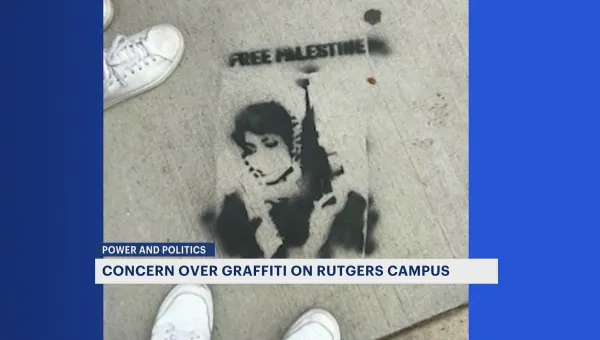 Graffiti of former Palestinian militant Leila Khaled found spray-painted at Rutgers University