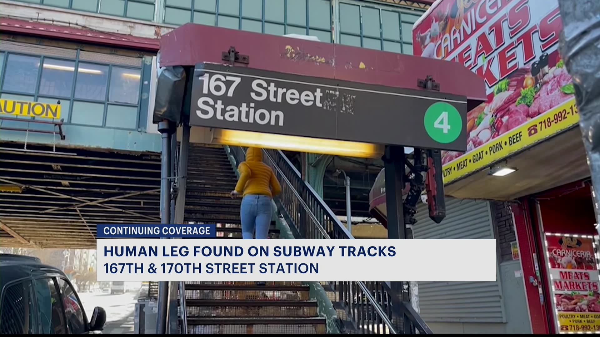 曼哈顿警察局：在布朗克斯4号线铁轨上发现人类腿部